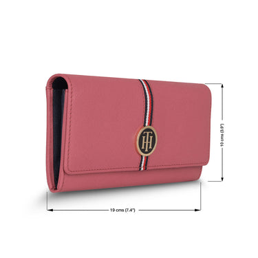 Tommy Hilfiger Ariel Womenbs Leather Flap Wallet