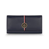 Tommy Hilfiger Ariel Womenbs Leather Flap Wallet Navy