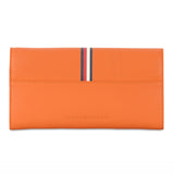 Tommy Hilfiger Charlee Womenbs Leather Flap Wallet Orange