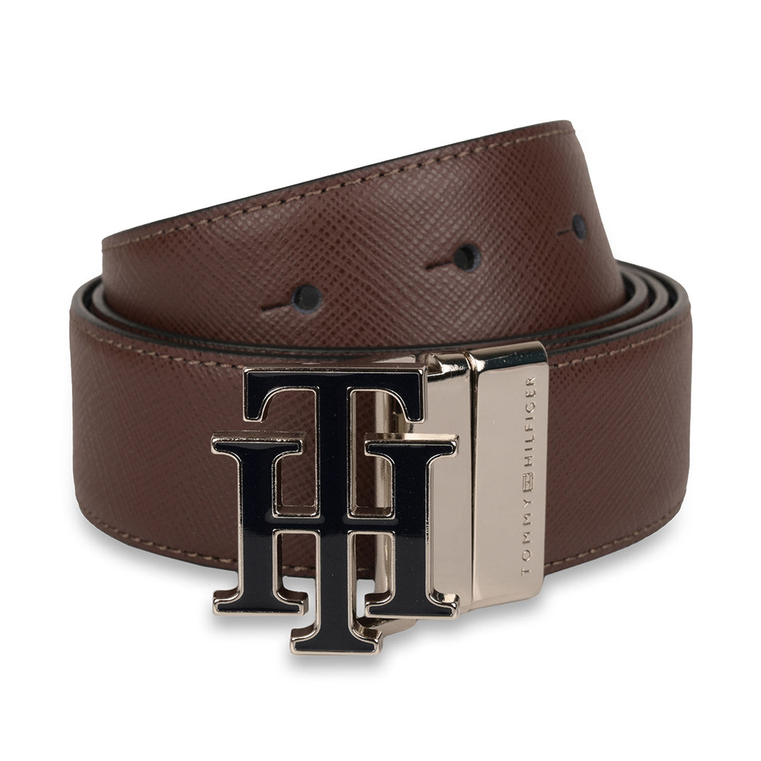 Tommy Hilfiger Elliot Mens Reversible Leather Belt brown