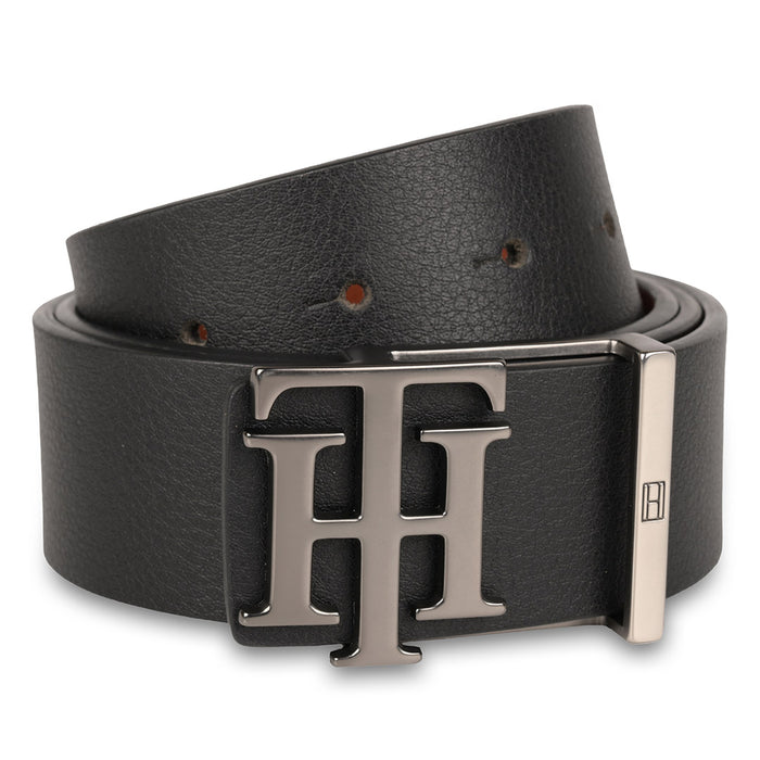 Tommy Hilfiger Derrick Mens Reversible Leather Belt Black