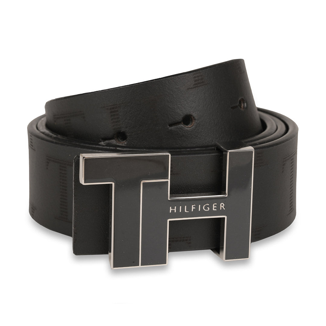 Tommy Hilfiger Otto Mens Reversible Leather Belt Black