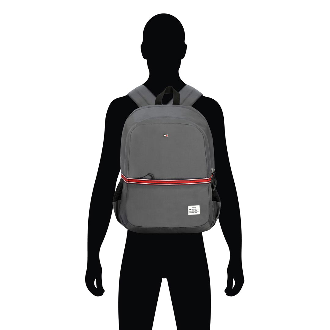 Tommy Hilfiger Emanuel Unisex Polyester Laptop Backpack gray