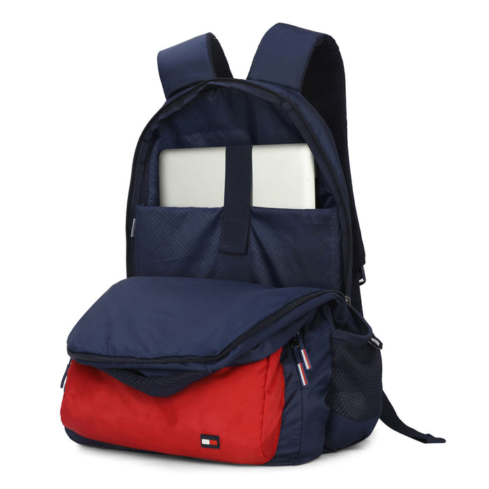 Tommy Hilfiger Jadon Unisex Polyester Laptop Backpack Navy & Red