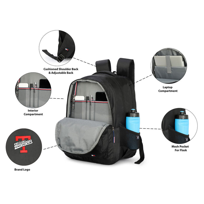 Tommy Hilfiger Jadon Unisex Polyester Laptop Backpack gray