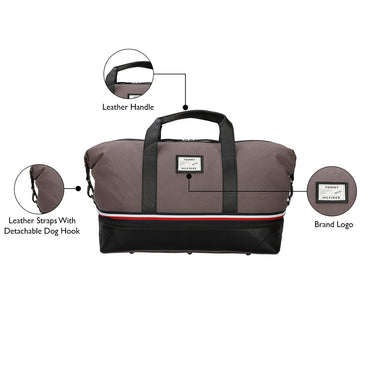Tommy Hilfiger Saint-Louis Unisex Canvas Duffel Grey