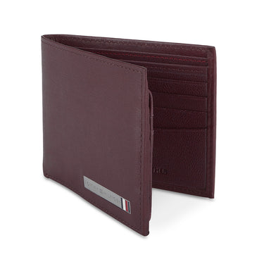 Tommy Hilfiger Marc Mens Leather Passcase Wallet Burgundy