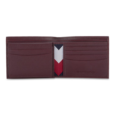 Tommy Hilfiger Marc Mens Leather Passcase Wallet Burgundy