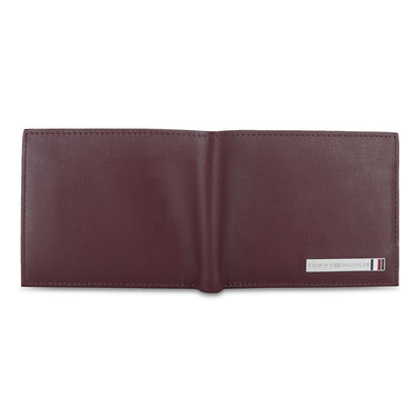Tommy Hilfiger Marc Mens Leather Passcase Wallet Burgundy