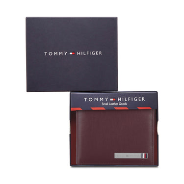Tommy Hilfiger Marc Mens Leather Passcase Wallet Burgundy