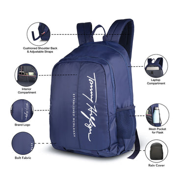 Tommy Hilfiger Haiden Unisex Polyester Laptop Backpack Navy