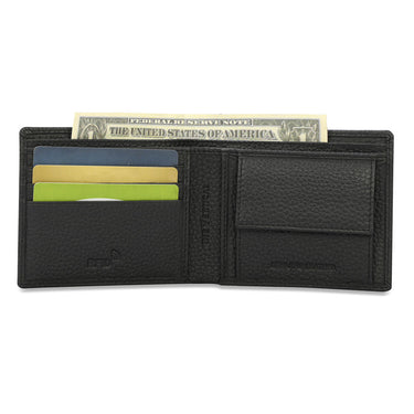 The Vertical Milenia Men Leather Global Coin Wallet Black