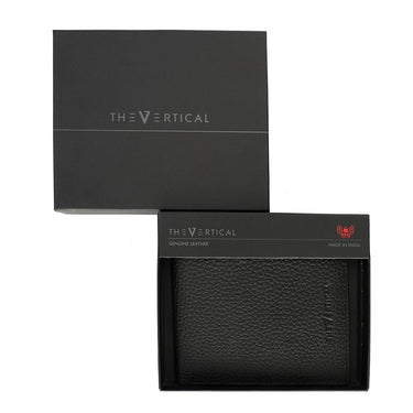 The Vertical Milenia Men Leather Global Coin Wallet Black