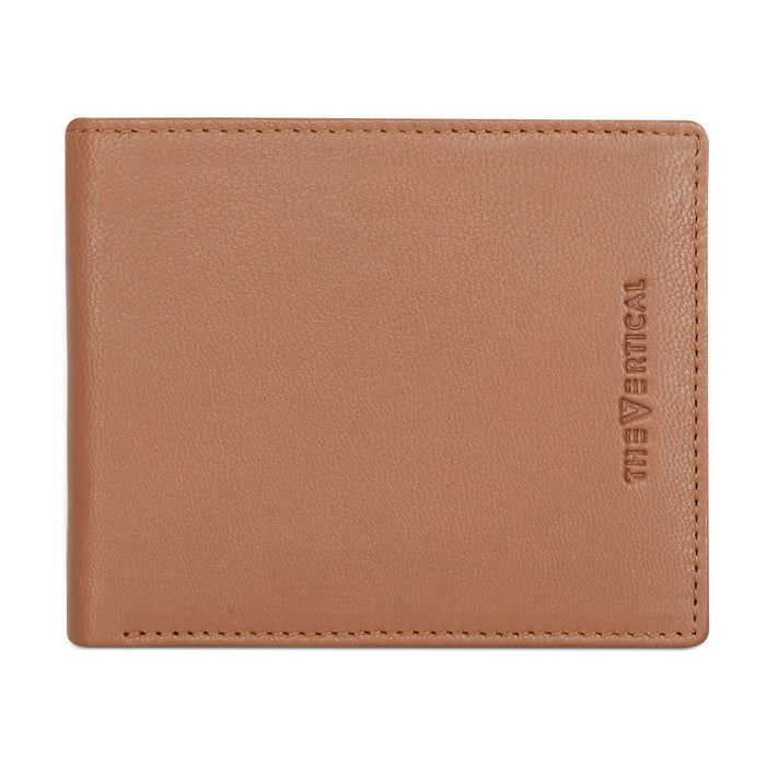 The Vertical Magnum Men Leather Global Coin Wallet Tan