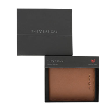 The Vertical Magnum Men Leather Global Coin Wallet Tan