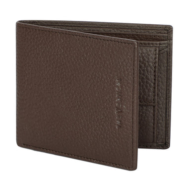 The Vertical Milenia Men Leather Global Coin Wallet Brown