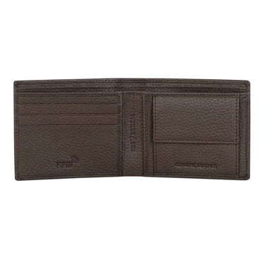The Vertical Milenia Men Leather Global Coin Wallet Brown