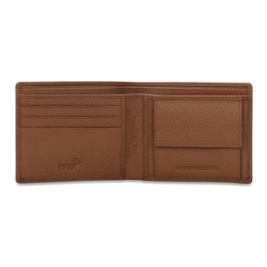 The Vertical Milenia Men Leather Global Coin Wallet Tan