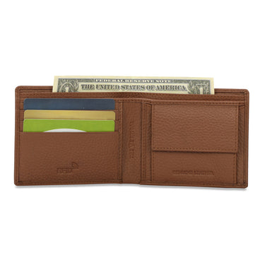 The Vertical Milenia Men Leather Global Coin Wallet Tan