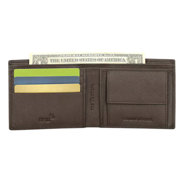 The Vertical Maestro Men Leather Global Coin Wallet Brown