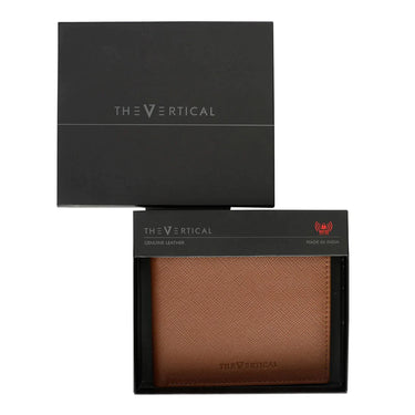 The Vertical Maestro Men Leather Global Coin Wallet Tan