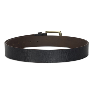 The Vertical Rue Mens Leather Belt Navy