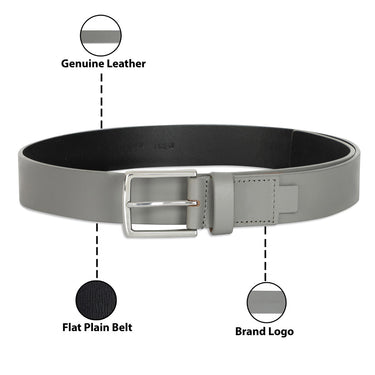  Vertical belt Bianka Mens Leather Belt Gray