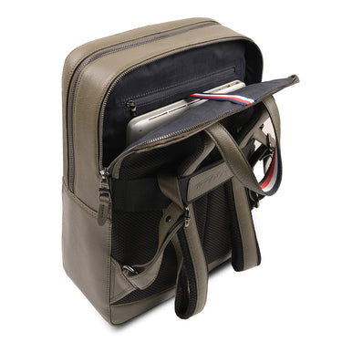 Tommy Hilfiger Prudence Unisex Leather 14 Inch Laptop Backpack Olive