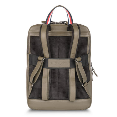 Tommy Hilfiger Prudence Unisex Leather 14 Inch Laptop Backpack Olive