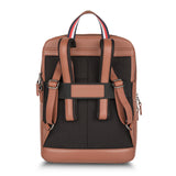 Tommy Hilfiger Prudence Unisex Leather 14 Inch Laptop Backpack Tan