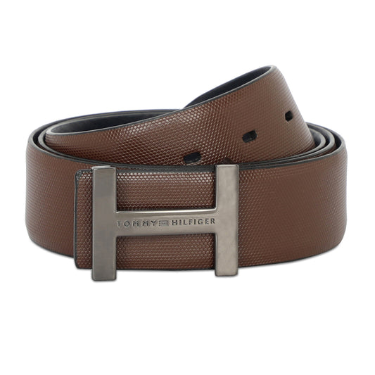 Tommy Hilfiger Witherspoon Mens Leather Reversible Belt Brown
