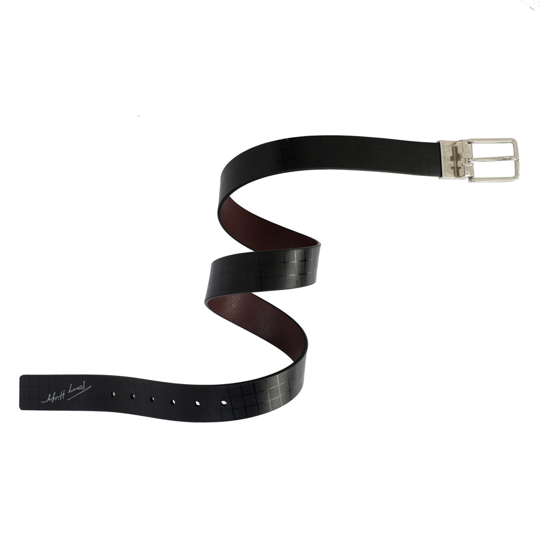 Tommy Hilfiger Luxem Mens Leather Reversible Belt Black