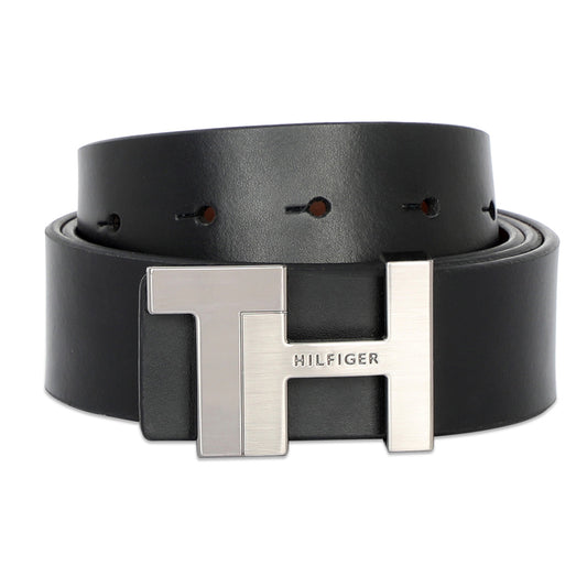 Tommy Hilfiger Liv Mens Leather Reversible Belt Black