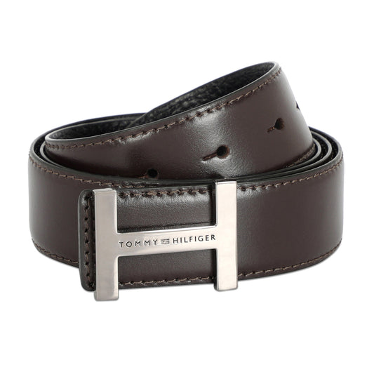 Tommy Hilfiger Craven Mens Leather Reversible Belt Brown