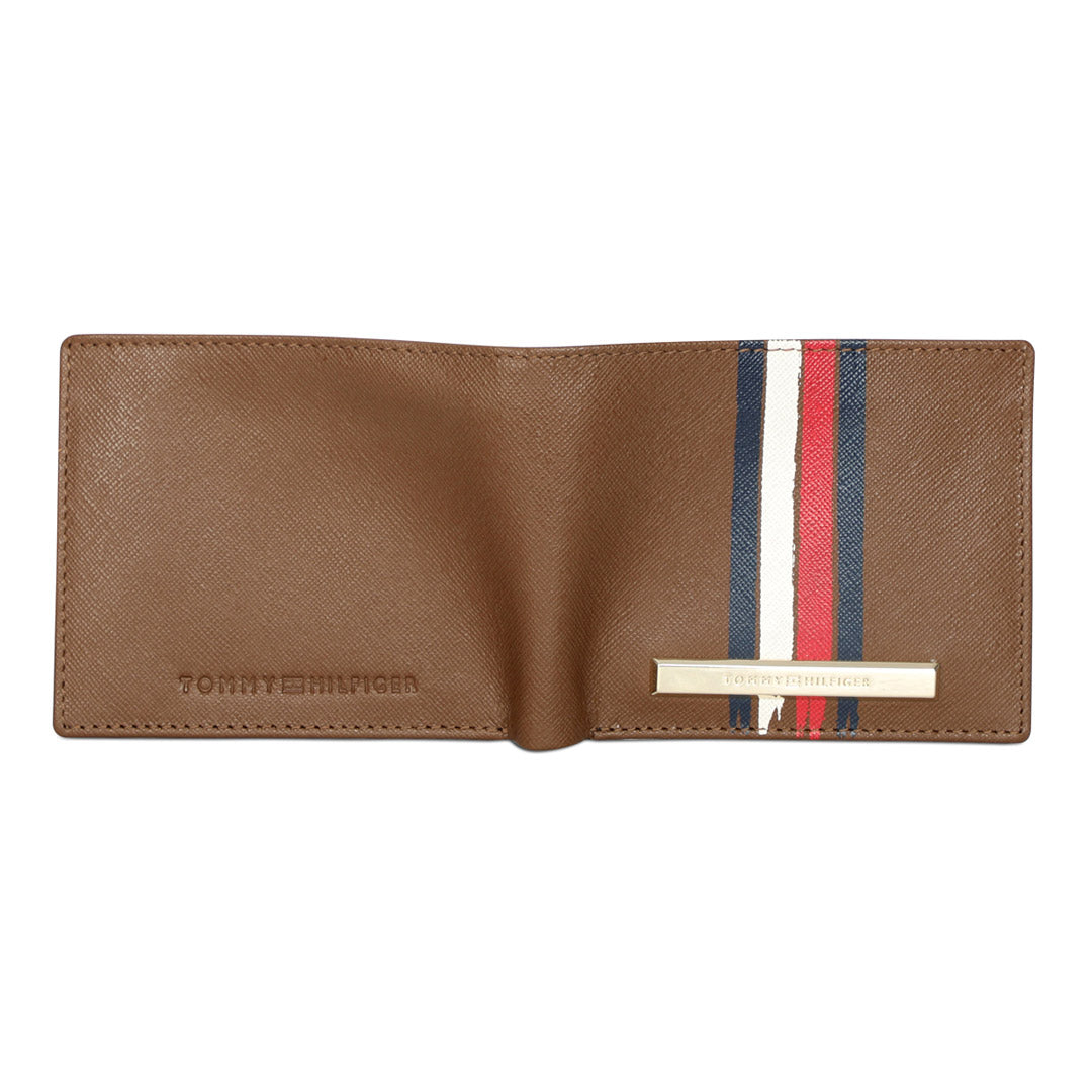 Tommy Hilfiger Michelin Mens Leather Global Coin Wallet Tan