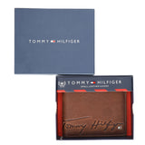 Tommy Hilfiger Michelin Men Leather Slimfold Wallet Tan