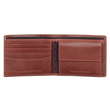 Tommy Hilfiger Michelin Men Leather Global Coin Wallet Wine