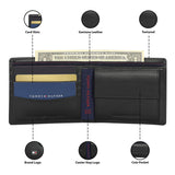 Tommy Hilfiger Silvette Men Leather Global Coin Wallet Black