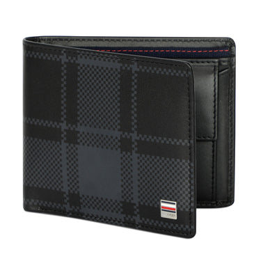 Tommy Hilfiger Stallion Mens Leather Global Coin Wallet Black