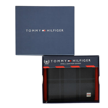 Tommy Hilfiger Stallion Mens Leather Global Coin Wallet Black
