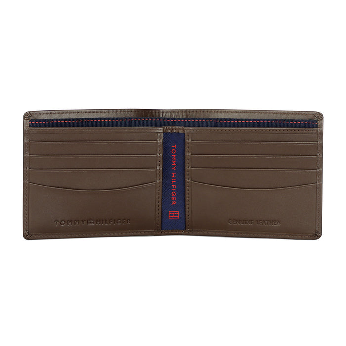 Tommy Hilfiger Stallion Mens Leather Global Coin Wallet Brown