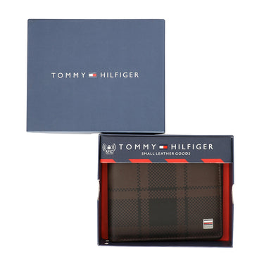 Tommy Hilfiger Stallion Mens Leather Global Coin Wallet Brown