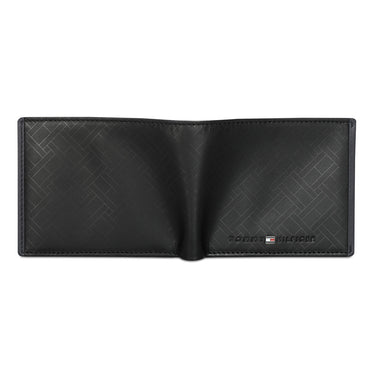 Tommy Hilfiger Ather Men Leather Passcase Wallet Black