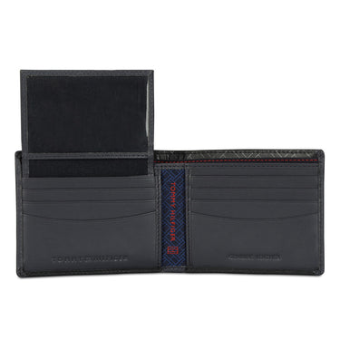 Tommy Hilfiger Ather Men Leather Passcase Wallet Black