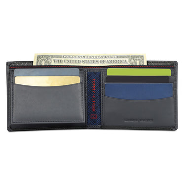 Tommy Hilfiger Ather Men Leather Passcase Wallet Black