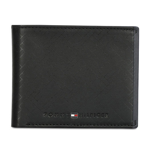 Tommy Hilfiger Ather Men Leather Global Coin Wallet Black