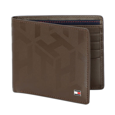 Tommy Hilfiger Arke Mens Leather Slimfold Wallet brown