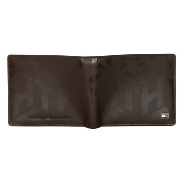 Tommy Hilfiger Arke Mens Leather Slimfold Wallet brown