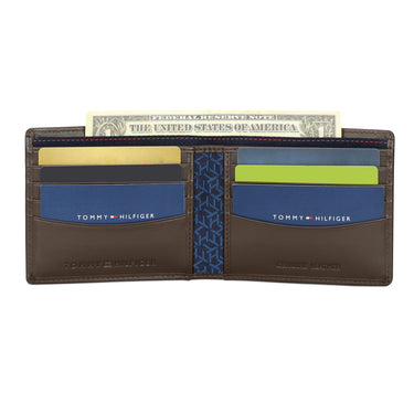 Tommy Hilfiger Arke Mens Leather Slimfold Wallet brown
