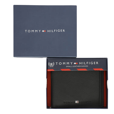 Tommy Hilfiger Matteo Mens Leather Global Coin Wallet Black